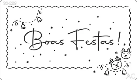 Stencil Boas Festas / Natal - 26-229