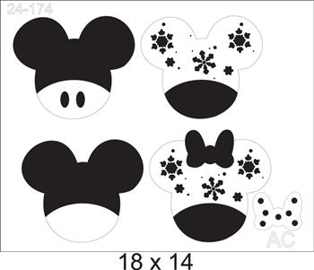 Stencil Bolachinhas Mickey/Minnie24-174