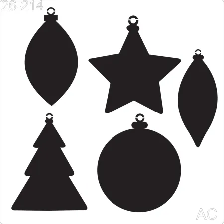 Stencil bolas de Natal 26-214