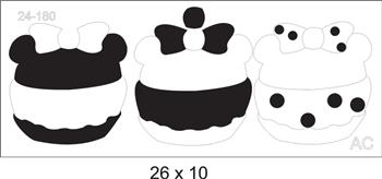 Stencil Bolinho Minnie/Michey 24-180