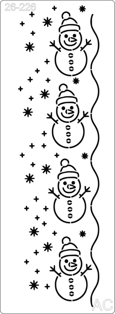 Stencil Bonecos de Neve / Natal - 26-226