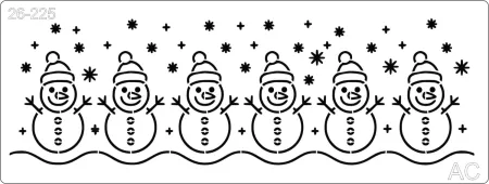Stencil Bonecos de Neve / Natal - 26-225