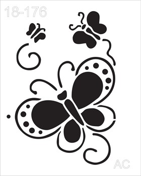 Stencil Borboleta 18vr176