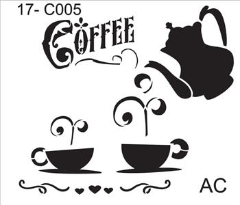 Stencil  BULE DE CAFE COD: 17C005