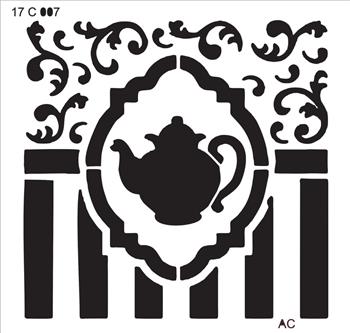Stencil  BULE EM  ARABESCO COD: 17C007