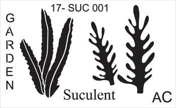 Stencil CACTOS E SUCULENTAS  17suc001