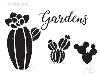 Stencil CACTOS E SUCULENTAS 17suc013