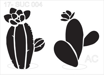 Stencil CACTOS E SUCULENTAS COD: 17suc004