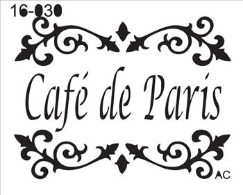 Stencil CAFÉ PARIS COD: 16c030