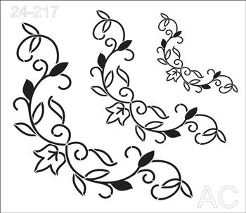 Stencil Cantoneira Floral  24-217