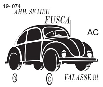 Stencil Carro Fusca  19vr074