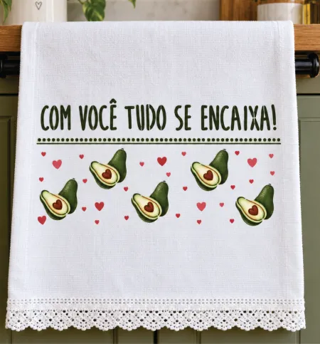 Stencil Com você tudo se encaixa...Avocado, abacate fruta 26-269
