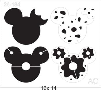 Stencil  Cookies Minnie/Michey 24-184