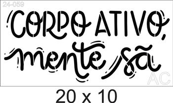 Stencil Corpo ativo,  Ref: 24-059
