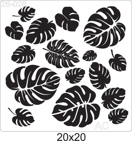Stencil  Costela de Adão, Folhas, folhagens  26-028
