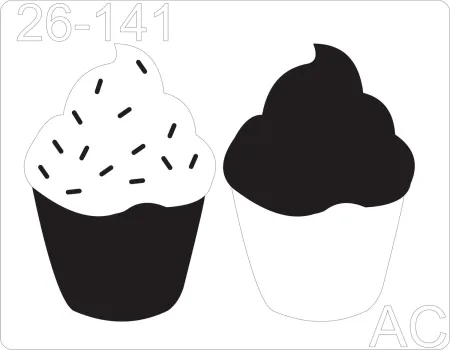 Stencil Cup Cake 26-141