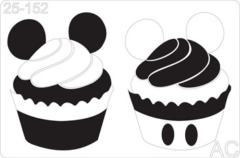 Stencil Cupcake Mickey  25-152