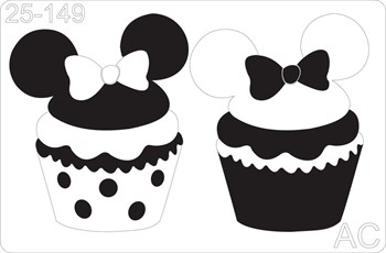 Stencil  Cupcake Minnie 25-149