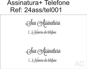 Stencil de Assinatura + telefone - 24ass/tel001