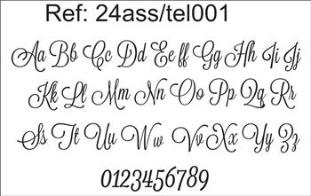 Stencil de Assinatura + telefone - 24ass/tel001