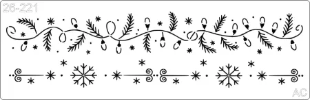 Stencil Decoração Natal - 26-221