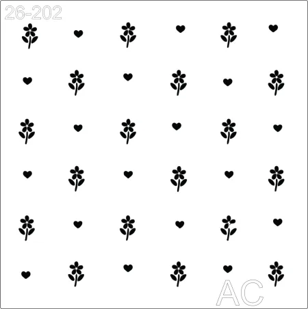 Stencil Estamparia com florzinhas   26-202