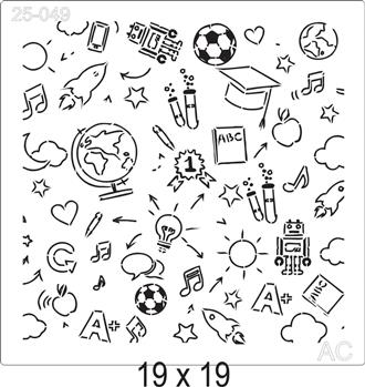 Stencil Estamparia Escolar 25-049