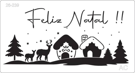 Stencil  Feliz Natal    26-239