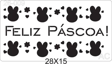 Stencil   Feliz Páscoa, Páscoa   26-009