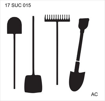 Stencil Ferramentas para jardinagem  17suc015