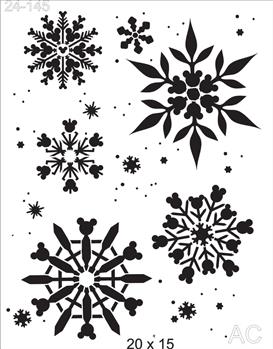 Stencil  Flocos de Neve 24-145