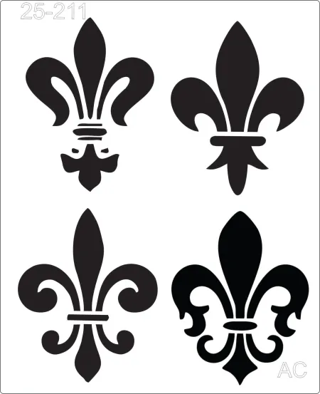 Stencil  Flor de Liz       25-211