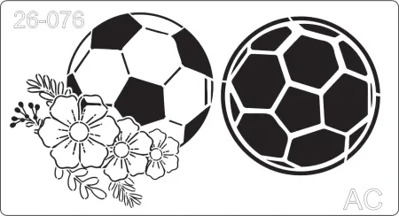 Stencil Futebol, Bola  26-076