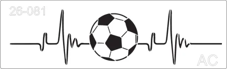 Stencil Futebol, Bola, jogadores  26-081