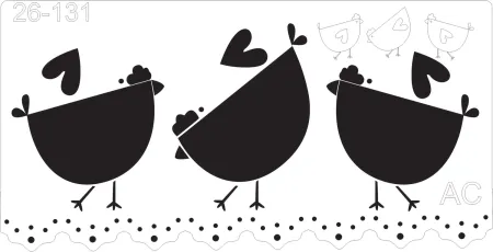 Stencil Galinha country 26-131