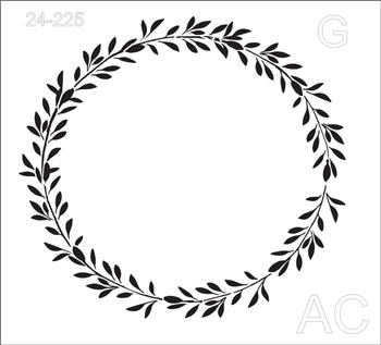 Stencil Guirlanda c/ folhas 24-225