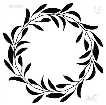 Stencil Guirlanda c/ folhas 24-226