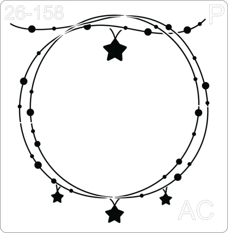 Stencil  Guirlanda com estrelas  26-158