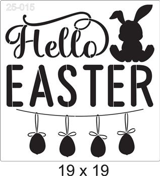 Stencil Hello Easter 25-015