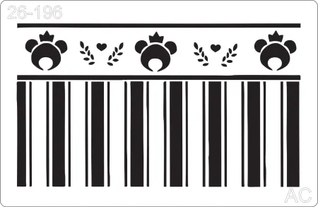 Stencil  Listra com ursinho   26-196