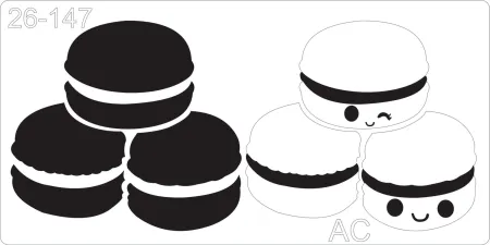 Stencil Macarrons c/ carinha 26-147