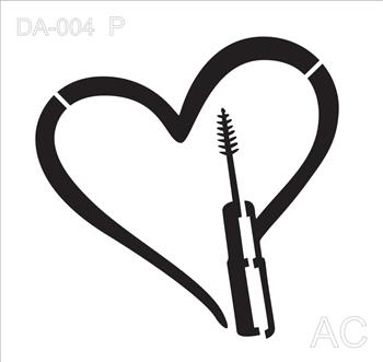 Stencil MAKE UP CORAÇÃO   20dani004