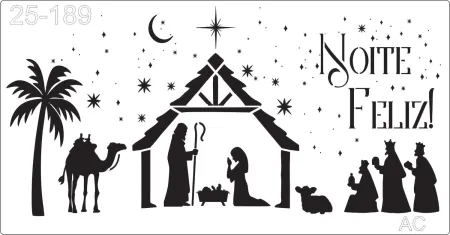 Stencil   Manjedoura- Noite Feliz-  Natal       25-189