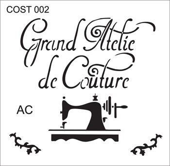 Stencil MÁQUINA DE COSTURA  17cost002