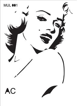 Stencil Marilyn Monroe 17mul001