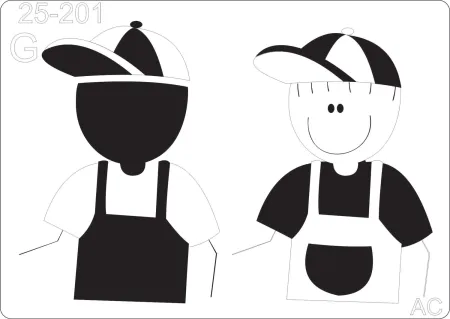 Stencil Menino Palito    25-201