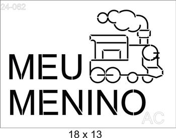 Stencil Meu Menino  Ref: 24-062