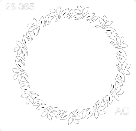 Stencil Moldura com folhas   26-065