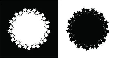 Stencil Moldura Estrelas   26-063