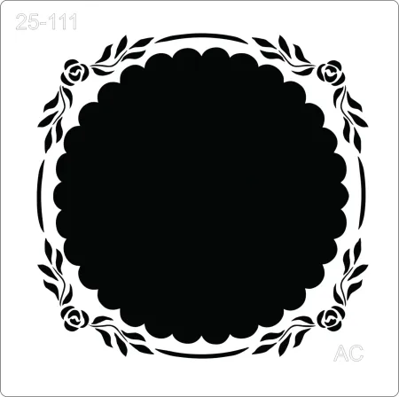 Stencil Moldura Floral   26-111